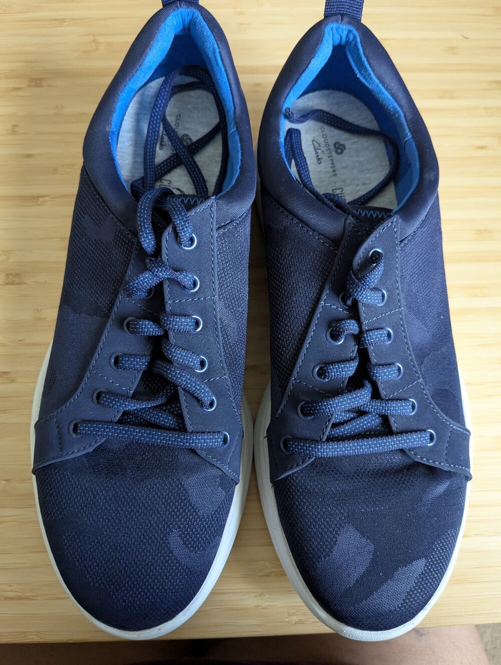 Clarks Sneakers - Size 10M Dark Blue Camo Print